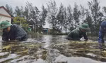 Bộ đội giúp người dân vùng biên khắc phục hậu quả mưa lũ
