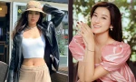 Huyền My diện váy hồng xinh như công chúa, Á hậu Diễm Trang mặc crop-top khoe eo thon sexy