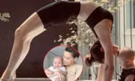 Hồ Ngọc Hà âu yếm bé Leon theo phong cách "không đụng hàng": Vừa tập yoga vừa hôn con