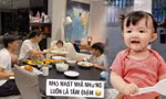 "Thế lực nhí" Winnie "mất hình tượng" vì ăn uống, Suchin là tâm điểm của cả nhà Cường Đôla
