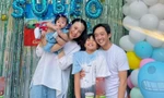 Subeo cười tít mắt trong buổi tiệc sinh nhật được Cường Đôla và Đàm Thu Trang tổ chức