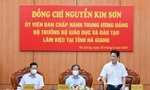 Bộ trưởng Nguyễn Kim Sơn làm việc với UBND tỉnh Hà Giang ngày 26/6.