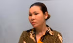 Bà Lâm Thị Thu Trà khi bị bắt. Ảnh: Quang Bình.