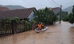 Ngập úng ở thị trấn Tây Yên Tử (huyện Sơn Động, tỉnh Bắc Giang.