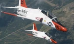 Hai chiếc máy bay phản lực T-45 Goshawk thuộc Hải quân Mỹ 