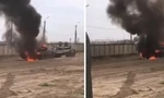 Xe tăng T-72 của Nga bốc cháy khi tập trận