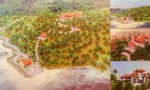 Phối cảnh tổng thể chùa Trúc Lâm đảo Trần với vị trí đắc địa, tọa lạc trên đồi cao hướng ra phía biển. Ảnh: VOV
