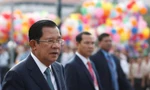 Thủ tướng Campuchia Hun Sen dự một sự kiện tại Phnom Penh. Ảnh: Reuters