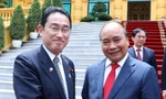 Chủ tịch nước Nguyễn Xuân Phúc tiếp Thủ tướng Nhật Bản Kishida Fumio