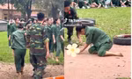 Clip nữ sinh "lăn xả" khi học quân sự gây sốt, dân mạng nể phục tinh thần quyết tâm