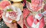 Tàu hũ hoa anh đào gây mê vì xinh yêu, có trân châu như ngọc trai nổ "bốp bốp"