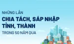 [Infogrpahic] Những lần chia tách, sáp nhập tỉnh, thành trong 50 năm qua