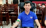 Anh Vũ Văn Thái, Bí thư Ðoàn xã Ngô Quyền (huyện Thanh Miện, Hải Dương) đã 16 lần tình nguyện hiến máu. Ảnh: NVCC