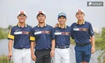 Ông Bạch Cường Khang (thứ 2 từ phải sang) và các thành viên đội tuyển golf Việt Nam. Ảnh: VGA 