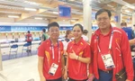 Xạ thủ Trịnh Thu Vinh đứng thứ tư ở chung kết 10m súng ngắn hơi nữ. Ảnh: Đoàn TTVN