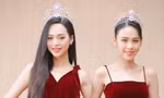 Hai Á hậu khoe sắc vóc sau đêm Chung kết toàn quốc. Ảnh: TRỌNG TÀI