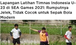 Indonesia than vãn về sân tập của đội nhà tại SEA Games 31