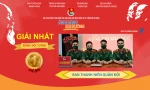 Các thành viên đội tuyển Thanh niên Quân đội tham dự Vòng Chung kết Hội thi Olympic toàn quốc các môn khoa học Mác - Lênin và tư tưởng Hồ Chí Minh “Ánh sáng soi đường”.