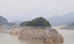 Hồ thủy điện Hòa Bình cạn bất thường, mực nước xuống thấp kỷ lục