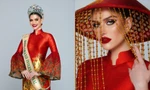 Hoa hậu Isabella Menin mặc áo dài đội nón lá, khởi động Miss Grand International 2023