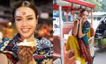 Á hậu Thủy Tiên chia sẻ cảm xúc đặc biệt khi lần đầu trải nghiệm nghi lễ cầu an ở Ấn Độ