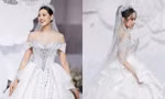 Hoa hậu Thanh Thủy - Khánh Vân diện váy cưới, làm vedette tại show thời trang