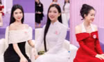 Dàn thí sinh Hoa hậu Việt Nam đẹp rạng ngời tại hậu trường show truyền hình thực tế