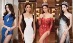 Dàn Hoa - Á hậu đình đám đọ sắc trong buổi lễ trao sash cho Hoa hậu Đỗ Thị Hà đi thi Miss World