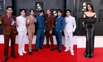 Grammys 2022: BTS gây náo loạn thảm đỏ, V tương tác cực tình cảm với Olivia Rodrigo