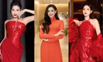 Tham dự loạt sự kiện cuối năm, Hoa hậu Đỗ Thị Hà đẹp hút mắt khi chọn gam màu đỏ