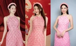 Mặc "đụng hàng" Thùy Tiên, Hòa Minzy khôn khéo đổi dáng áo dài để hợp với chiều cao