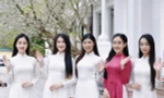 Tà áo dài phủ kín hội trường Ngày hội Tuyển sinh Hoa hậu Việt Nam tại Huế