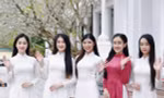 Tà áo dài phủ kín hội trường Ngày hội Tuyển sinh Hoa hậu Việt Nam tại Huế