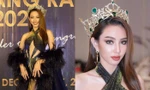 Mặc thiết kế dạ hội cắt xẻ hiểm hóc, Hoa hậu Thùy Tiên khoe màn hất váy “đỉnh của chóp”
