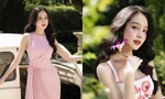 Hoa hậu Thanh Thủy khoe nhan sắc tựa nàng Xuân trong BST mới của Lê Thanh Hòa