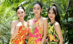 Hoa hậu Lương Thùy Linh, Á hậu Kiều Loan, Tường San diện váy khoe lưng thon