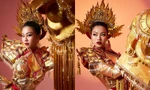 Đoàn Thu Thủy trình diễn trang phục dân tộc "Lưỡng Nghê Chầu" tại Miss Global 2023