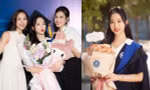 Hoa hậu Đỗ Thị Hà có mặt trong lễ tốt nghiệp Thủ khoa của Á hậu Trịnh Thùy Linh