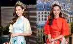 Hoa hậu Thùy Tiên diện áo dài cách tân mang đậm không khí Tết cùng vương miện Miss Grand