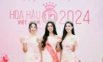 Hoa hậu Việt Nam 2024 Trúc Linh và 2 Á hậu hát "Việt Nam trong tôi là" tại buổi gặp gỡ Top 3