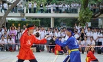 Học sinh hóa thân thành quân cờ, múa võ cổ truyền dịp Giỗ tổ Hùng Vương 