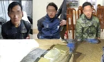 Ba đối tượng: Ca, Minh, Sông cùng tang vật bị lực lượng chức năng bắt quả tang -Ảnh: TL