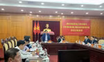 Trưởng Ban Nội chính TƯ làm việc với Thường vụ Tỉnh ủy Lạng Sơn chiều 9/3 .Ảnh: Duy Chiến 