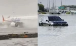 Nhiều tuyến đường và sân bay của UAE ngập nặng sau trận mưa lớn kỷ lục. (Ảnh: AP)