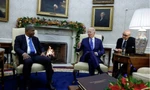  Tổng thống Mỹ Joe Biden tiếp Tổng thống Angola Joao Manuel Goncalves Lourenco tại Phòng Bầu dục của Nhà Trắng tháng 11/2023. (Ảnh: Reuters)