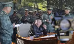 Chủ tịch Triều Tiên Kim Jong Un thăm một đơn vị đặc nhiệm ngày 2/10. (Ảnh: KCNA)