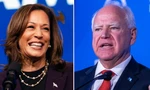Phó Tổng thống Mỹ Kamala Harris và Thống đốc Minnesota Tim Walz. (Ảnh: Getty)