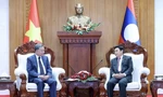 Chủ tịch nước Tô Lâm hội kiến Chủ tịch Quốc hội Lào Saysomphone Phomvihane ngày 11/7. (Ảnh: TTXVN)