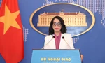 Người phát ngôn Bộ Ngoại giao Phạm Thu Hằng. (Ảnh: Nhật Minh)