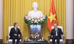 Chủ tịch nước Tô Lâm tiếp Ngoại trưởng Mỹ Antony Blinken tối 27/7. (Ảnh: Nhật Minh)
